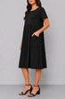 Сукня жіноча однотонна повсякденна чорний 214R209 AGER 4XL-5XL - зображення 2