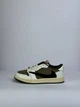 Кросівки жіночі Air Jordan 1 Retro Low OG SP Travis Scott Khaki White Black шкіра сітка текстиль 37р хакі з білим - зображення 5