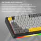 Клавиатура беспроводная Ajazz AK820 V2 Coconut Flake Switch Wireless/Bluetooth/USB Black/Gray/Yellow (AK820-V2-CF-BGY) - изображение 10