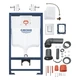 Комплект 4 в 1: Інсталяція Grohe Rapid SL 3 в 1 38772001 + Унітаз безобідковий Kroner Harz WHI493736 TORNADO (38772001KH49T) - изображение 4