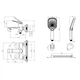 Змішувач для ванни Qtap Vlasta New (з душовим гарнітуром) QTVLA259GMB45643 Gunmetal Black PVD - зображення 2
