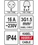 Удлинитель 40 м на катушке, до 3 кВт, 3 х 1.5 мм² YATO (YT-81054) - зображення 3