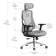 Крісло Mealux Flow Fabric Grey (арт. HF-B30 F/G) - изображение 3