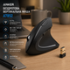 Беспроводная вертикальная мышь Anker A7852 2.4 ГГц, USB, 800/1200/1600 DPI, 5 кнопок, черная - изображение 1