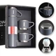 Подарунковий набір термоса із 3 чашками для дому та походів Vacuum Flask SET вакуумний термос із нержавіючої сталі 0.5 л та 3 чашки по 150 мл Матово Сірий - зображення 4