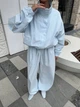 Жіночий костюм плащівка блакитний M - зображення 2