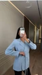 Пиджак женский стильный с поясом голубой 42-44 а866.066.2 - изображение 4