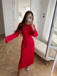 Женское платье шелковое красное 42-46 р4942.358 - изображение 4