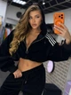 Женский костюм повседневный велюровый черный 42-46 г1451.156 - изображение 2