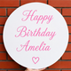 Мини-Баннер Для Фотозоны С Индивидуальной Надписью Happy Birthday Amelia - изображение 1