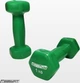 Гантель для фітнесу EasyFit 1 кг 1 шт. з вініловим покриттям цільна лита нерозбірна Зелена (EF-0010-G) (56003011) - зображення 2