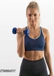 Гантель для фитнеса EasyFit 1.5 кг 1 шт. с виниловым покрытием цельная литая неразборная Синяя (EF-0015-BL) (56003012) - изображение 5