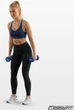 Гантель для фитнеса EasyFit 1.5 кг 1 шт. с виниловым покрытием цельная литая неразборная Синяя (EF-0015-BL) (56003012) - изображение 6
