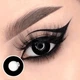 Черные линзы с диоптриями ELITE Lens Блэк 2 шт. -4.50 - изображение 2