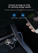 Автомобільний зарядний пристрій Baseus Y type dual USB+cigarette lighter extended car charger 3.1 A Black - зображення 4