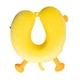 Подушка для шеи детская Duck U-образная дорожная ортопедическая Memory Foam плюшевая утёнок 30х30 см Жёлтая - изображение 3