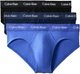 Мужские трусы слипа Calvin Klein набор 3 штуки синего цвета размер XL - изображение 1