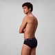 Мужские трусы слипа Calvin Klein набор 3 штуки синего цвета размер XL - изображение 5