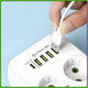Удлинитель-переноска D10 10×220В+ 4×USB+ 1×Type-C 2500W 5 метров - изображение 4