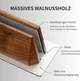 Вертикальная подставка для ноутбука Muso Wood из натурального ореха и алюминия, регулируемая 1.4-3 см, универсальная - изображение 4