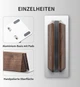 Вертикальная подставка для ноутбука Muso Wood из натурального ореха и алюминия, регулируемая 1.4-3 см, универсальная - изображение 6