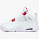 Кроссовки женские и мужские Ni Air Jord 4 White Red / Най аир Джорд 4 белые с красным высокие 45 - изображение 1