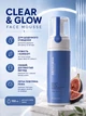 Мусс антистресс для умывания лица MODAY Clear Glow Face Mousse с пробиотическим ферментом сои ниацинамидом кофеином пантенолом увлажняющая освежающая пенка для деликатного очищения кожи от себума загрязнений макияжа 150 мл - изображение 2