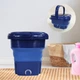 Стиральная машина мини складная портативная 18 л 50Вт Folding Washing Machine, компактная электрическая стиральная машина с отжимом и ручкой для стирки белья, носков, мелких вещей Синяя, WM-2690-Blue - изображение 5