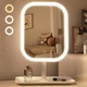 Зеркало для макияжа с подсветкой LED / настольное косметическое сенсорное с подставкой / органайзер для косметики - изображение 1