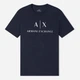 Футболка хлопковая длинная мужская Armani Exchange 488651077 2XL Синяя (1161567952) - изображение 6