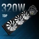 Система водяного охлаждения AeroCool Abyss L360R Digi 360 мм 320 Вт 1800 об/мин Black (ACLA-AD36117.11) - изображение 6