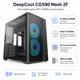 Корпус для ПК DeepCool CG590 Mesh 2F Mid Tower без БП ATX/MicroATX/Mini-ITX 2x160 мм ARGB Black (R-CG590MESH-BKANA2-G) - изображение 1