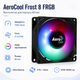 Вентилятор для корпуса AeroCool Frost 8 FRGB 80 мм 1500 об/мин Sleeve Bearing Black/White (ACF1-FS10117.11) - изображение 1