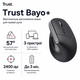 Миша вертикальна бездротова Trust Bayo + Ergonomic 2400 dpi Bluetooth 2.4GHz Black (25146) - зображення 1