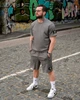 Мужской летний комплект Si WOOV серый тактический повседневный милитари костюм (футболка и брюки-карго) XXL - изображение 4