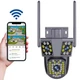 Уличная WIFI камера видеонаблюдения 9MP, 6K, 3 объектива - изображение 1