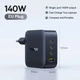 Мережевий зарядний пристрій Baseus EnerFill FE11 140W Black EU (E0121J00) - зображення 2
