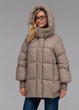Жіночий пуховик куртка з капюшоном зимовий Viva-Wear 3575 M капучино 35753 - изображение 4