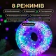 Гирлянда Роса Хвойная лапа 100 м 3000 LED мультиколор новогодняя комнатная гирлянда на белом проводе, гирлянда для елки - изображение 4