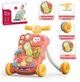 Ходунки детские Sobebear YL 622/02 телефон, звук, музыка, звуки животных, шестерни, пальчиковые игры, сортер, регулировка высоты Коралловый - изображение 5