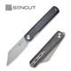 Ніж складаний SENCUT Bronte, замок Linerlock, лезо Plain Gray Stonewashed 9Cr18MoV, руківя Black Micarta, Китай, SA08A - изображение 2