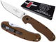 Ніж складаний Ontario Knife RAT I Linerlock, лезо Plain Satin AUS-8, руківя Coyote Brown GFN, Тайвань, ON8848CB - зображення 2