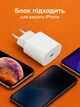 Комплект швидкої зарядки 20W Зарядний пристрій USB-C + Кабель USB-C to Lightning 1 м для iPhone 8 X 11 12 13 14 Pro Max та AirPods, швидка зарядка, білий - зображення 8