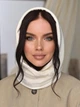 Жіночий капор Michaela з велюру подвійний молочний - зображення 2