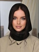 Женский капор Michaela из велюра двойной черный - изображение 2