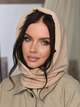 Женский капор Michaela из велюра двойной бежевый - изображение 3