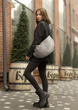 Жіноча сумка Sambag HOBO Bag-glove з внутрішніми кишенями та утепленими боковими кишенями з тканини Графітова - зображення 2
