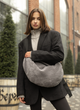 Жіноча сумка Sambag HOBO Bag-glove з внутрішніми кишенями та утепленими боковими кишенями з тканини Графітова - зображення 7