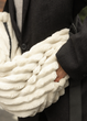 Жіноча сумка Sambag HOBO Bag-glove з внутрішніми кишенями та утепленими боковими кишенями з тканини молочна - зображення 3