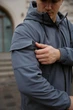 Куртка мужская SoftShell, серого цвета, водонепроницаемая куртка из материала софтшелл для осени L - изображение 5